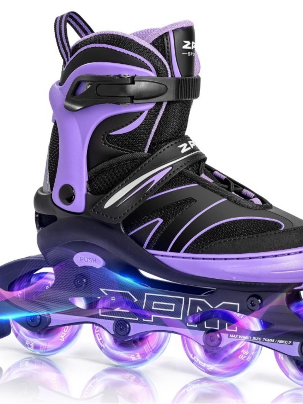 SPORTS adjustable inline skates feature light-up wheels for Kids , Size XL